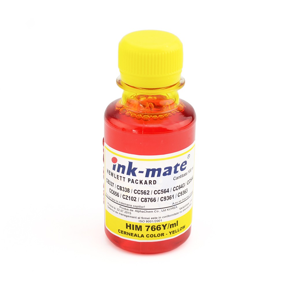 Cerneala refil Yellow (galben) pentru imprimante HP 100 ml - imagine 4
